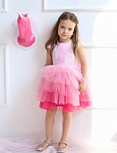 Платье Николь розовый/фуксия LELU-KIDS 104.14.42